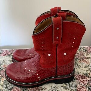 Ariat Gembaby Fatbaby Red Cowboy Boots sz 8 Like New condition
